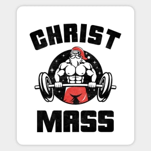 Bodybuilding Christmas Christ Mass Gym Addict Magnet